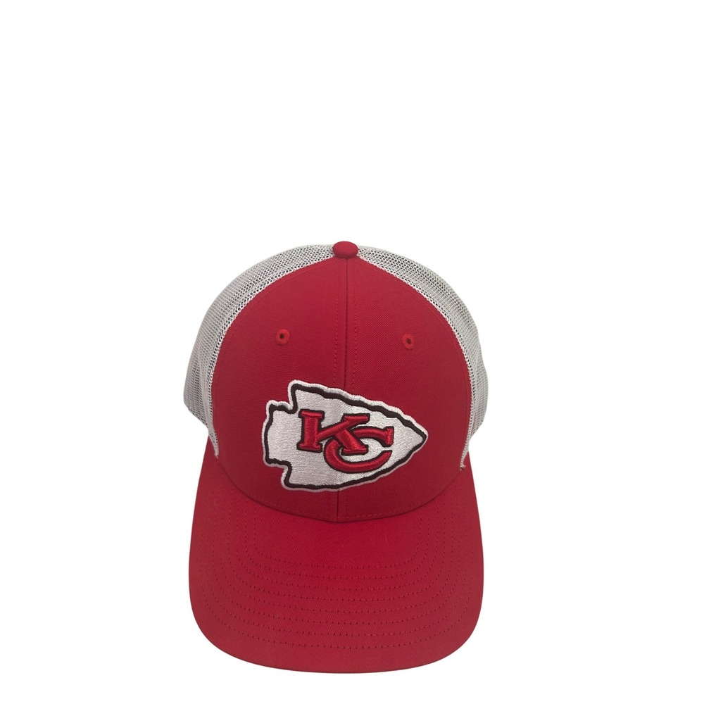 '47 Brand Kansas City Chiefs Hat OSFA Red White Mesh Trucker Snapback Mens